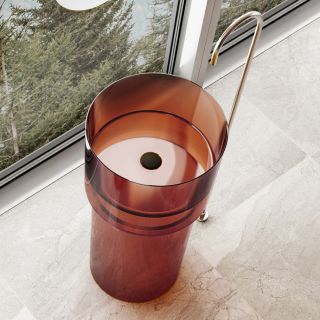 Напольная раковина ABBER Kristall 45x90см коричневый AT2701Opal